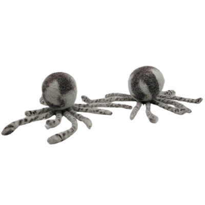 nachhaltiges-hundespielzeug-oktopus-braun-zwei-groessen Nachhaltiges Hundespielzeug Oktopus braun aus Bio-Wollfilz - 100% schadstofffrei