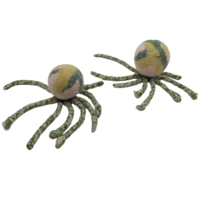 nachhaltiges-hundespielzeug-oktopus-gruen Nachhaltiges Hundespielzeug Oktopus grün aus Bio-Wollfilz - 100% schadstofffrei