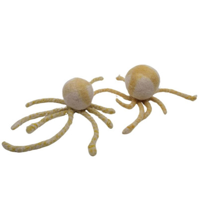 nachhaltiges-hundespielzeug-oktopus-gelb Nachhaltiges Hundespielzeug Oktopus gelb aus Bio-Wollfilz - 100% schadstofffrei